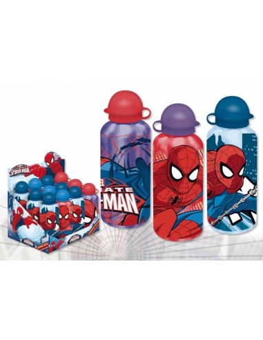 Water bottle, spiderman aluminium 500ml 3 colors 4MMV-15198 Cerdà | Futurartshop.com