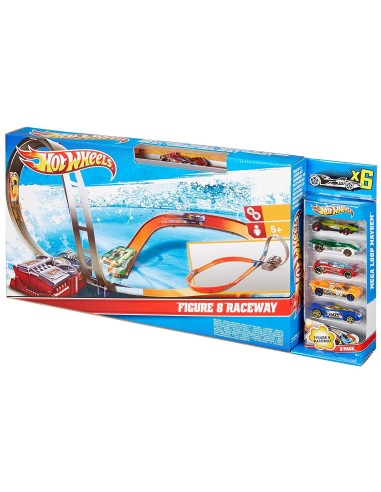 Hot Wheels race Track with 5 cars MAGX2586 Grandi giochi | Futurartshop.com
