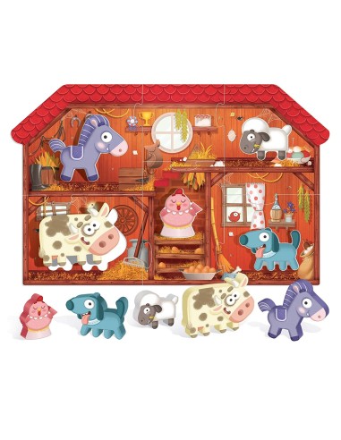 Montessori my frist puzzle the farm HEAIT20140 Headu | Futurartshop.com