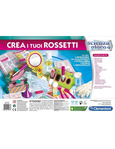 Scienza e Gioco - Crea i tuoi Rossetti CLE19073 Clementoni | Futurartshop.com