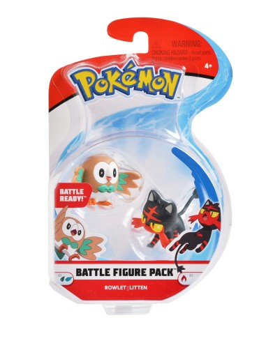 Pokemon battle figures characters rowlet and litten GIOPKE00000/6 Giochi Preziosi | Futurartshop.com