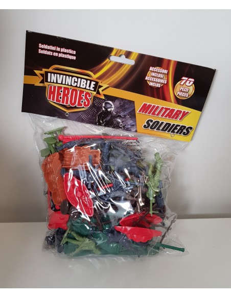 The envelope 70 pieces toy soldiers plastic 2 models GIORDF50795 Giochi Preziosi | Futurartshop.com