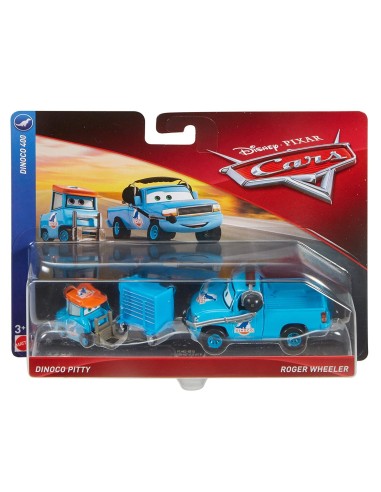 Cars 3 pack 2 cars-dinoco pitty and roger wheeler MATDVX99/FLH62 Mattel | Futurartshop.com