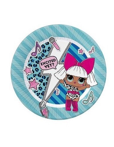 LoL Surprise, Dishes, paper 20 cm 8 pieces INT23172 Magic World Party | Futurartshop.com