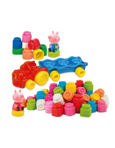 Peppa pig playset soft blocks train set CLE17249 Clementoni | Futurartshop.com