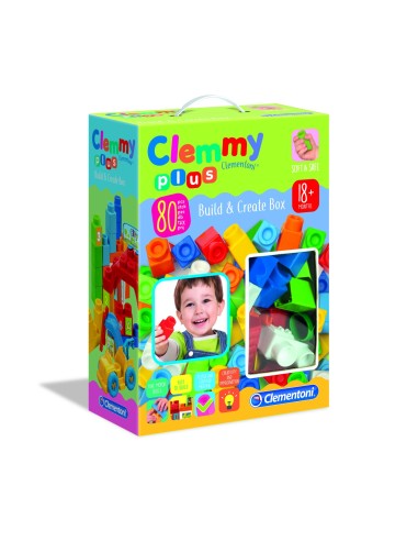 Clemmy plus build e create box boys 80 pezzi CLE17257 Clementoni | Futurartshop.com