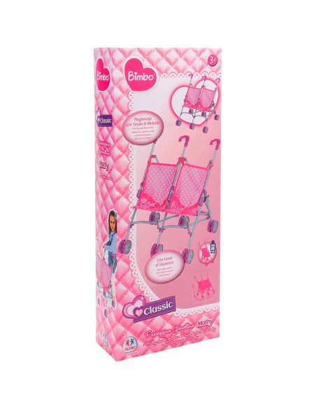 Passeggino gemellino pieghevole in metallo GLO02893 Globo | Futurartshop.com
