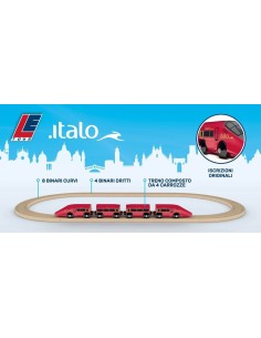 Treno Italo in legno LEVLET13500 Lima | Futurartshop.com 2