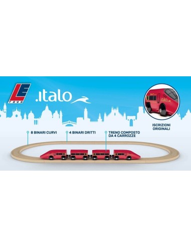 Train Italo wooden LEVLET13500 Lima | Futurartshop.com