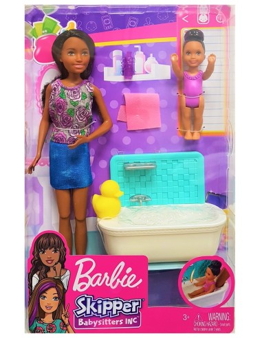 Barbie Skipper Baby Sitter Brunetta con vasca MATFHY97/FXH06 Mattel | Futurartshop.com