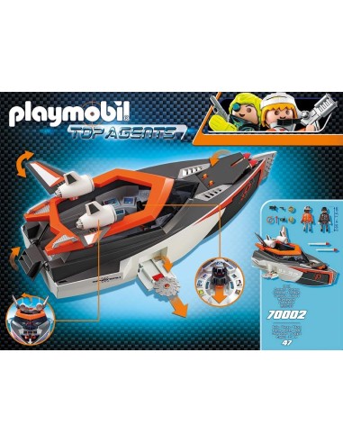 Playmobil 70002 motoscafo turbo dello spy team PLA70002 Playmobil | Futurartshop.com
