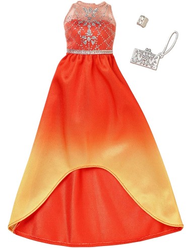 Barbie pack look abito arancione e giallo MATFND47/FKT25 Mattel | Futurartshop.com