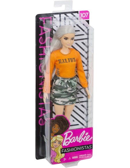 Barbie Fashionistas with Top and Skirt in camouflage MATFBR37/FXL47 Mattel | Futurartshop.com