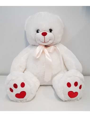 Plush teddy bear with hearts 45 cm 2 colors MAZ62265 Mazzeo | Futurartshop.com