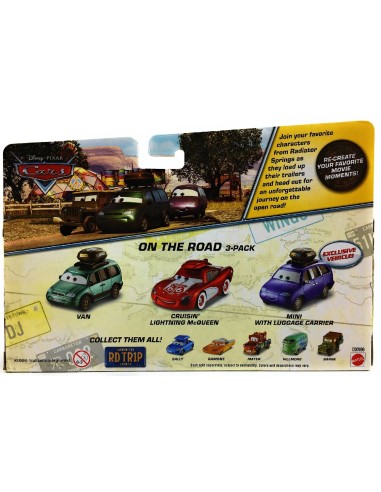 Cars 3 - Pack with 3 cars On The Road TOYDXN96 Mattel | Futurartshop.com