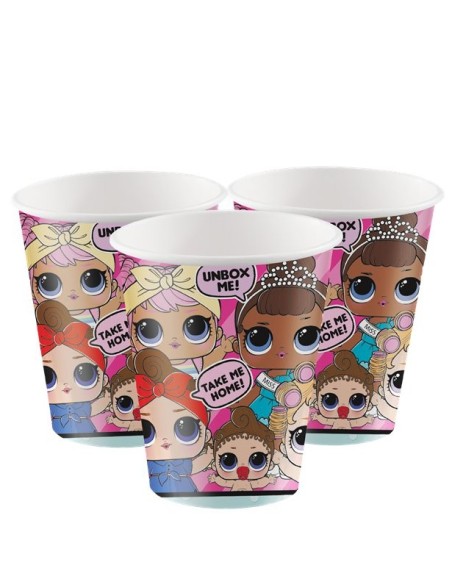 LoL Surprise - 8 paper cups from 256 ml INTU79116  | Futurartshop.com