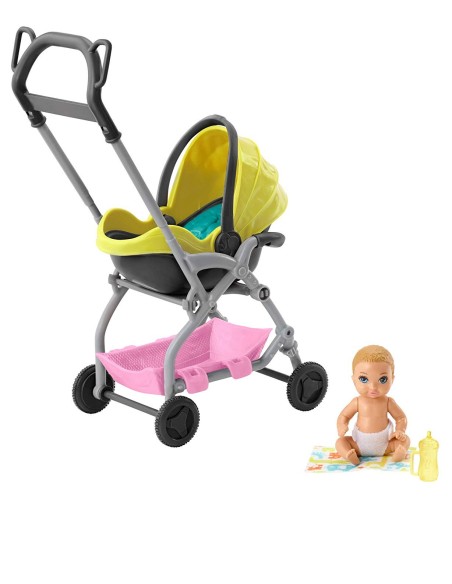 Barbie Skiper BabySitter - Bebe with buggy MATFXG94/GFC18 Mattel | Futurartshop.com