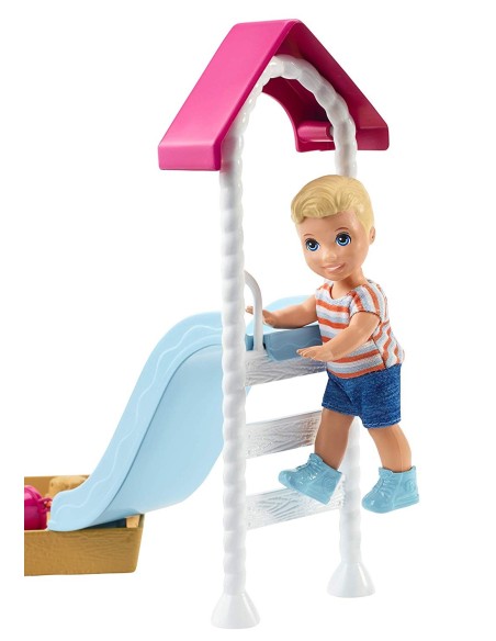 Barbie Skiper BabySitter - Playset parco giochi con bambino MATFXG94/FXG96 Mattel | Futurartshop.com