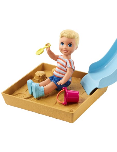 Barbie Skiper BabySitter - Playset parco giochi con bambino MATFXG94/FXG96 Mattel | Futurartshop.com