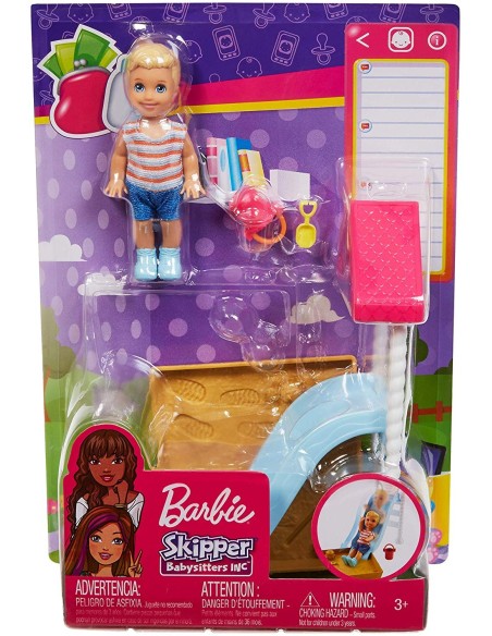 Barbie Skiper BabySitter - Playset playground with a child MATFXG94/FXG96 Mattel | Futurartshop.com