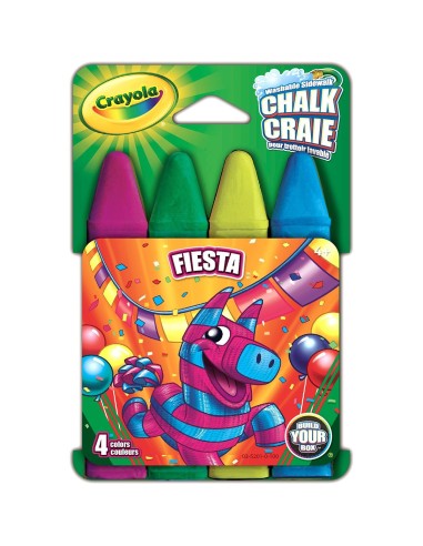 Pack of 4 maxi chalk washable fiesta B&S03-5000 Crayola | Futurartshop.com
