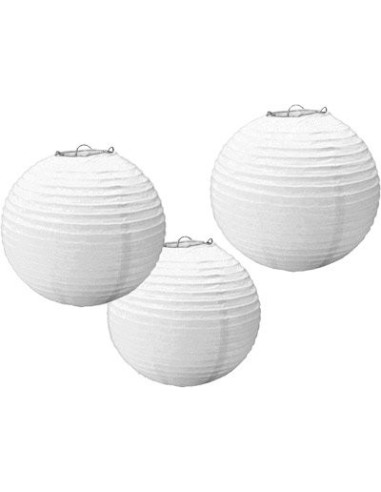 3 paper lanterns 25 cm SET7667  | Futurartshop.com