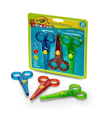 Confezione 3 forbici di sicurezza mini kids B&S81-8119 Crayola | Futurartshop.com