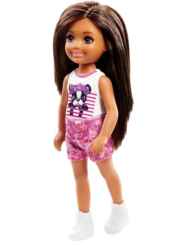 Barbie chelsea bambola con pantaloncini viola e maglia bianca MATDWJ33/FRL81 Mattel | Futurartshop.com