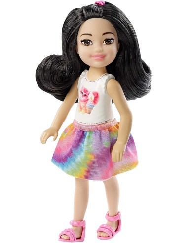 Barbie chelsea doll with skirt multicolor and white jersey MATDWJ33/FXG77 Mattel | Futurartshop.com