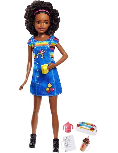 Barbie skipper babysitters mulatto woman with mobile phone and frappe MATFHY89/FHY91 Mattel | Futurartshop.com