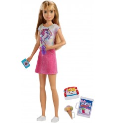 Barbie skeppare barnvakter blond flicka med mobiltelefon och flaska FHY89/FXG91 Mattel- Futurartshop.com