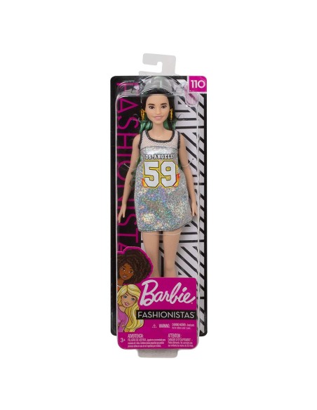Barbie fashionista with dress silver glitter MATFBR37/FXL50 Mattel | Futurartshop.com