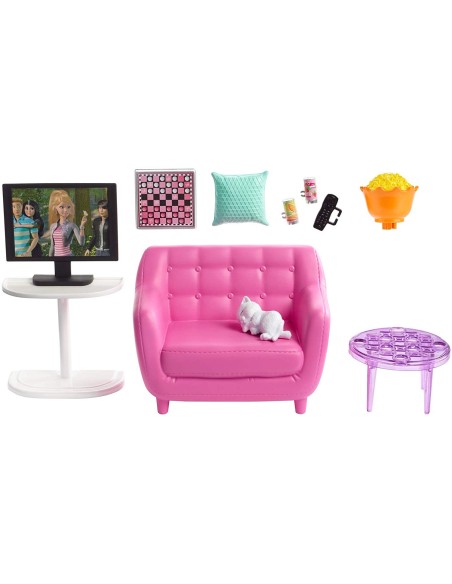 Barbie set furniture interior living MATFXG33/FXG36 Mattel | Futurartshop.com