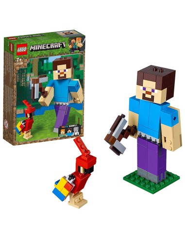 Lego 21148 maxi-figures minecraft steve with parrot LEG62551771 Lego | Futurartshop.com