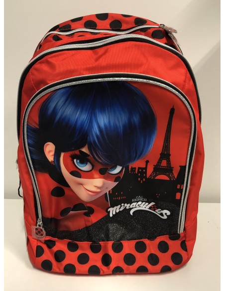 Miraculous LadyBug - Backpack-organized glitter PAN60503 Panini | Futurartshop.com