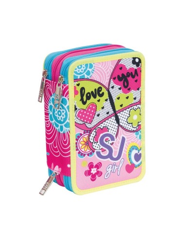 SJ Girl Astuccio 3 zip - rosa SEV3C2011904/2 Seven | Futurartshop.com