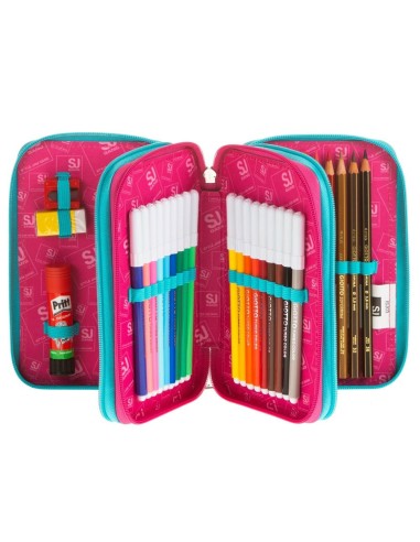 SJ Girl Astuccio 3 zip - rosa SEV3C2011904/2 Seven | Futurartshop.com