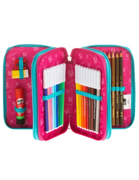 SJ Girl Astuccio 3 zip - rosa SEV3C2011904/2 Seven | Futurartshop.com