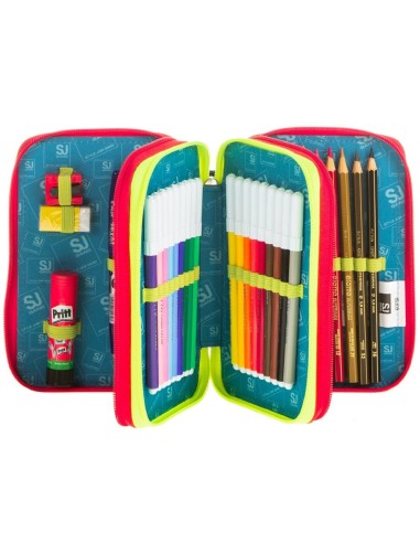 SJ Gang - Astuccio 3 zip - blu-rosso SEV3C2011901/2 Seven | Futurartshop.com