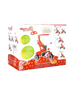 Triciclo in metallo 4 in1 con maniglia e parasole GLO905269 Globo | Futurartshop.com 2