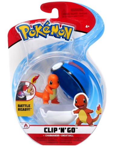 PokeMon Clip'n go Charmander con sfera GIOPKE13000/3 Giochi Preziosi | Futurartshop.com
