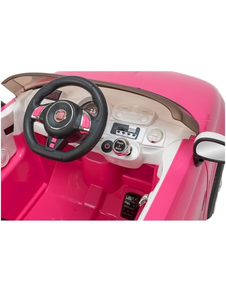500 Auto elettrica 12V rosa WON384748 Globo | Futurartshop.com
