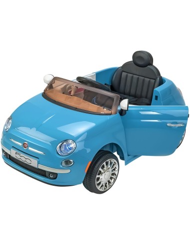 500 Auto elettrica 12V azzurra WON383529 Globo | Futurartshop.com