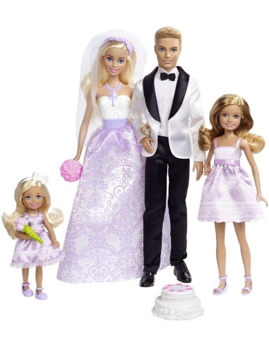 Barbie - Set romantic Wedding with 4 dolls TOYDJR88 Mattel | Futurartshop.com