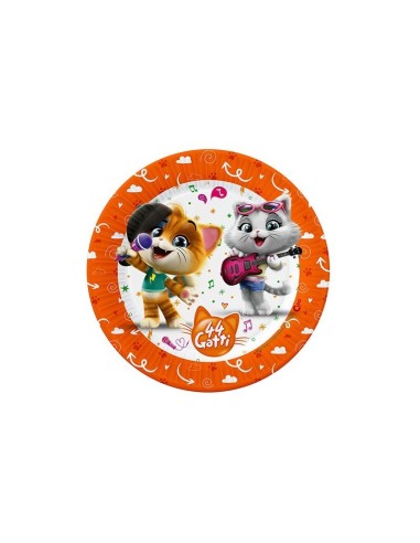 44 Cats - 8 dishes for 20 paper inches INT933706 New Bama Party | Futurartshop.com