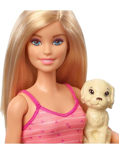 Barbie set with 3 puppies in a bath tub and accessories TOYGDJ37 Mattel | Futurartshop.com
