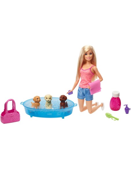 Barbie set con 3 cuccioli vasca e accessori TOYGDJ37 Mattel | Futurartshop.com