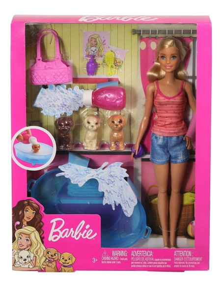 Barbie set con 3 cuccioli vasca e accessori TOYGDJ37 Mattel | Futurartshop.com