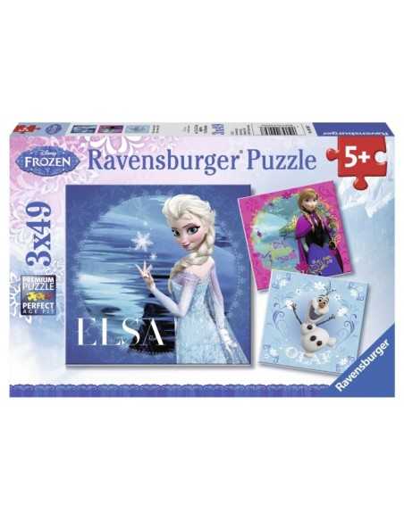 3x49 Puzzle pieces, Olaf Elsa and Anna RAV09269 7 Ravensburger | Futurartshop.com