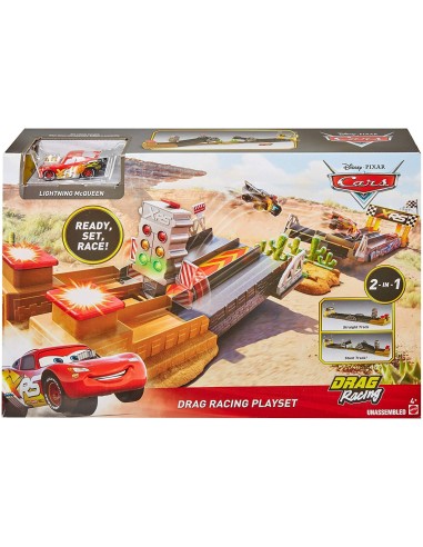 Cars XRS - Pista Playset Drag Racing MATGFM09 Mattel | Futurartshop.com